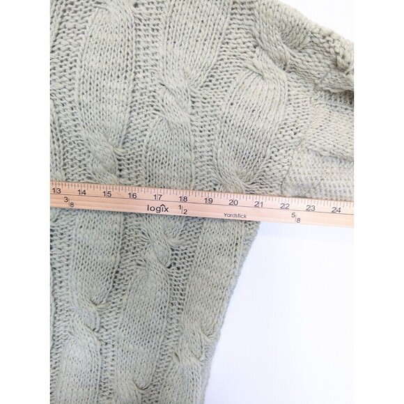 Pastiche Green Cable Knit Alpaca Wool Sweater Medium - Picture 8 of 9